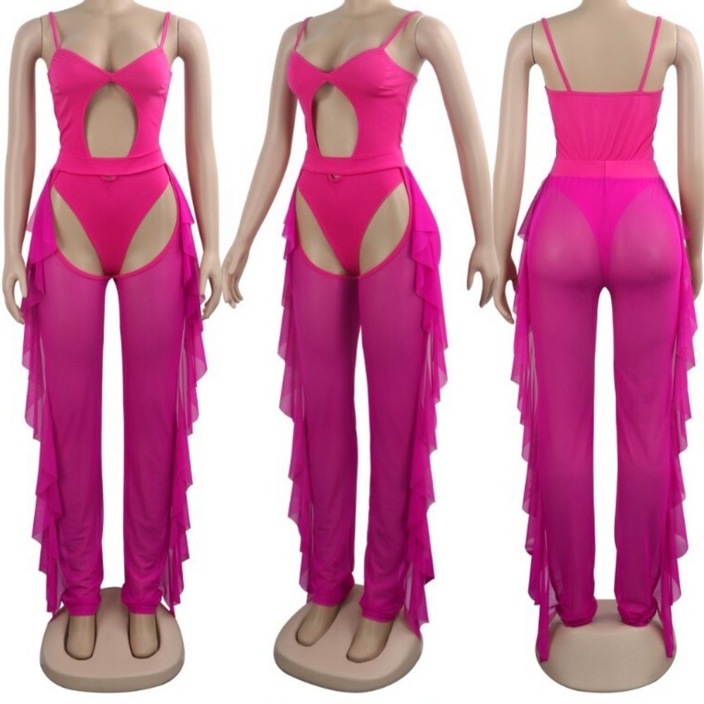Cutout Mesh 2PC Swim Set - Picture 5 of 10
